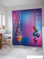 Шторка-занавеска для ванны JoyArty Сказочное Рождество sc_37077