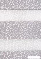 Шторы день-ночь Delfa СРШ 01МКД DN-45020 48x160 (рисунок арабески, белый/серебристый)