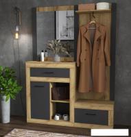 Стенка Интерлиния Loft LT-ШК2 (дуб золотой/антрацит)