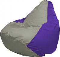 Кресло-мешок Flagman Груша Макси Г2.1-352 (серый/фиолетовый)
