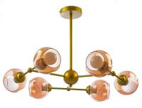 Люстра средней высоты Aitin Pro НПБ K121/6 (золото/коричневый)