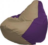 Кресло-мешок Flagman Груша Макси Г2.1-79 (тёмно-бежевый/фиолет)