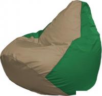 Кресло-мешок Flagman Груша Макси Г2.1-94 (тёмно-бежевый/зелёный)