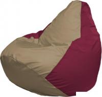 Кресло-мешок Flagman Груша Макси Г2.1-97 (тёмно-бежевый/бордо)