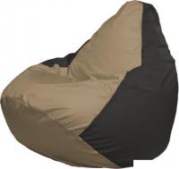 Кресло-мешок Flagman Груша Макси Г2.1-77 (тёмно-бежевый/чёрный)
