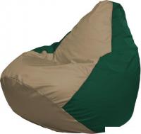 Кресло-мешок Flagman Груша Макси Г2.1-83 (тёмно-бежевый/тёмно-зелёный)