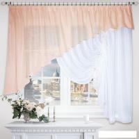 Тюль Nivasan Джульетта Hk.DG-P6 4x1.7 м (персик, правая)