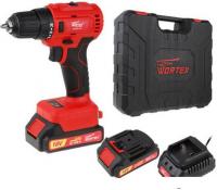 Дрель-шуруповерт Wortex BD 2025-1 DLi BD20251DLi1029 (с 2-мя АКБ, кейс)