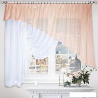 Тюль Nivasan Джульетта Hk.DG-L6 4x1.7 м (персик, левая)