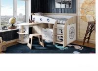 Двухъярусная кровать Трия Немо 180х80 (дуб сонома/белый)