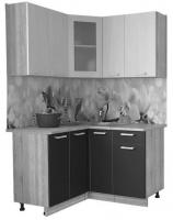 Готовая кухня Интерлиния Мила 12x13 (бетон-антрацит-травертин)