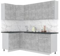 Готовая кухня Интерлиния Мила Лайт 1.2x2.3 (бетон-бетон-кастилло темный)
