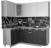 Готовая кухня Интерлиния Мила 12x20 (бетон-бетон-кастилло темный)