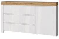 Тумба Anrex Taurus 1D3S (белый глянец-дуб вотан)