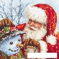 Набор для вышивания Letistitch Санта Клаус и снеговик