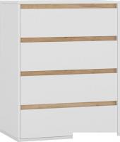 Комод Интермебель Рио-1 (белый/дуб крафт золотой)