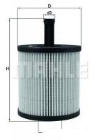 Масляный фильтр Mahle Knecht OX556D