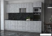 Готовая кухня Интерлиния Мила Лайт 3.0 ВТ (бетон/бетон/кастилло темный)