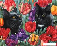 Картина по номерам Белоснежка Среди тюльпанов 191-AB