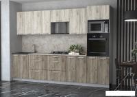 Готовая кухня Интерлиния Мила Лайт 3.0 ВТ (дуб белый/дуб серый/малага)