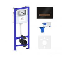 Инсталляция для унитаза Lavinia Boho Relfix 5 в 1 77010049 (черный/темное дерево стекло)