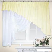 Тюль Nadzejka Джульетта на ленте 4x1.7 м (лимонный, левая)