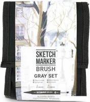 Маркер художественный Sketchmarker Brush Gray Set SMB-12GRAY (12 шт)