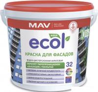 Краска Ecol 32 ВД-АК-1032 фасадная 11 л (белый)