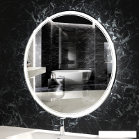 Пекам Зеркало LED Ring2-70х70 (механическая клавиша выключения)