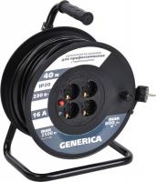 Удлинитель Generica УК40 WKP20-16-04-40-G (40 м, черный)
