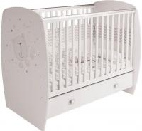 Классическая детская кроватка Polini Kids French 710, Teddy, с ящиком (белый)