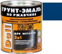 Грунт-эмаль Dali По ржавчине 3 в 1, 2 л (синий, RAL 5005)