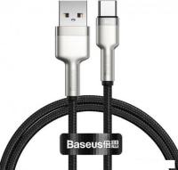 Кабель Baseus Cafule USB Type-A - Type-C (1 м, черный)