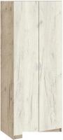 Шкаф распашной Стендмебель Бася ШК-554 2-створчатый (дуб крафт белый/дуб крафт серый)
