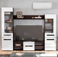 Стенка NN мебель МГС 6 исп 1 МДФ (венге/белый глянец)