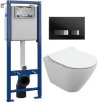 Унитаз Cersanit City Oval + S-IN-MZ-VECTOR + P-BU-MOV/Blg/Gl