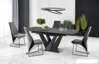 Кухонный стол Halmar Patrizio 160 (темно-серый/черный)