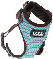 Шлея Doog Neoflex Benji HARBBZSOFT-L (коричнево-голубой зигзаг)