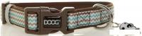 Ошейник Doog Benji COLBBZ-L (коричнево-голубой зигзаг)