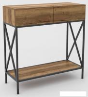 Консольный стол Hype Mebel Лесс 80x40 (черный/дуб галифакс олово)