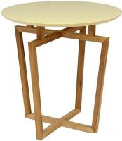 Журнальный столик Мебелик Рилле 440 (бук/бежевый круглый)