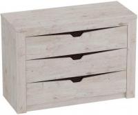 Комод Мебельград Соренто с 3 ящиками (дуб бонифаций-кофе структурный матовый)