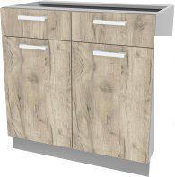 Шкаф напольный Интерлиния Компо НШ80рш2 (дуб серый)