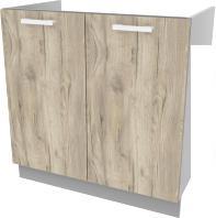 Шкаф напольный Интерлиния Компо НШ80м-2дв (дуб серый)