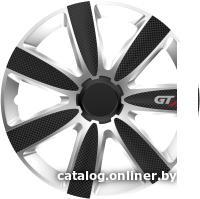 Набор колпаков на диски Versaco GTX R15 15" 15GTXCARBONBS (4шт, карбон черный/серебристый)