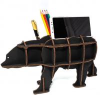 Органайзер настольный EWA Медведь (черный)