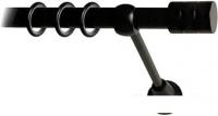 Карниз для штор Lm Decor Цилиндр (черный матовый, гладкая, 3м 25мм, 2 ряда)