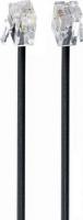 Кабель Cablexpert TC6P4C-2M-BK RJ11 - RJ11 (2 м, черный)