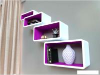 Полка Qwerty Бангкок 72018 (белый/пурпурный, 3 шт)