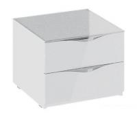 Тумба Трия Глосс ТД-319.03.01 (белый глянец-стекло)